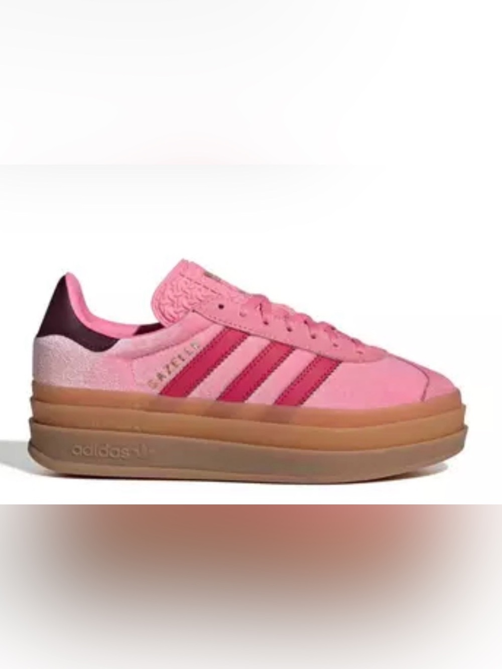 NWT adidas Pink Suede Women’s Retro Sneakers with Dark Pink Stripes